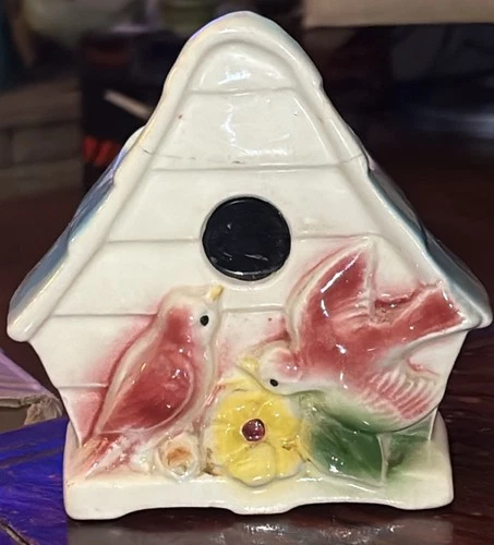 Vintage Shawnee Bluebird Wall Pocket Planter With Flowers Sweet!