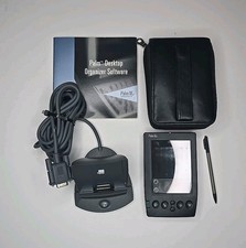 Palm IIIc Connected Organizer PDA Bundle 3Com Cradle Stylus Case Software Read