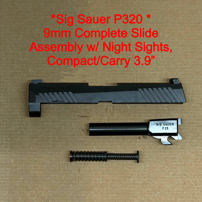 Sig Sauer P320 9mm Complete Slide 3.9'' Compact Night Sights Factory OEM NEW