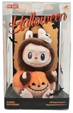 POP MART Labubu Happy Halloween Party Series Sitting Pumpkin Plush AUTHENTIC