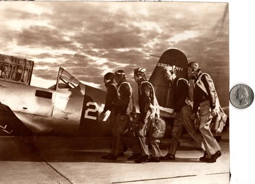 WW2 WWII USAAF US Army Air Force Military Press Photo Fighter Pilots in Action