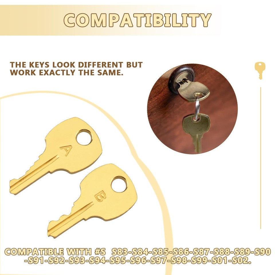 Cedar Chest Key Lock Replacement Fits All Lane S Series Locks,Key Lock