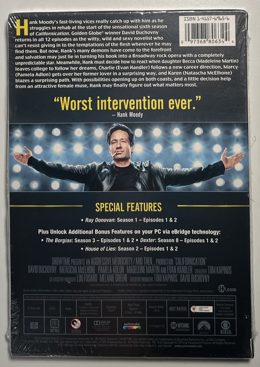 Californication: The Sixth Season (DVD, 2013) NEW! SEALED