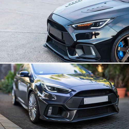 VLAND Demon Eyes LED Headlights For Ford Focus 2015-2018 w/Blue Animation DRL - Picture 8 of 14