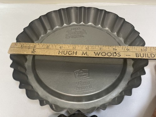 2 Vintage Ekco Bakers Secret Duncan Hines Tiara Dessert Pans Fluted Tart Quiche - Picture 6 of 8