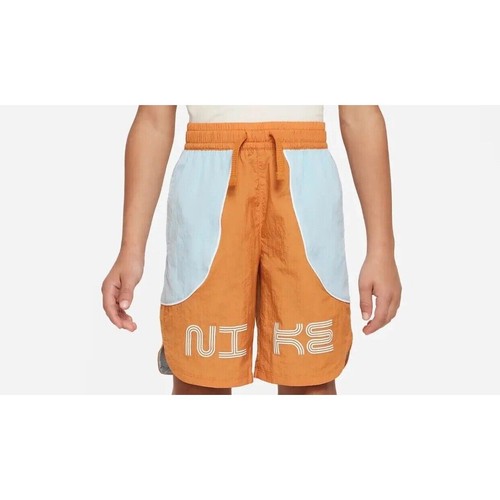 New Big Boys' Nike Sportswear Woven Shorts KIDS Sz XL MONARCH OCEAN BLISS Orange - Picture 1 of 14