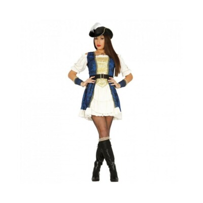 COSTUME CARNEVALE PIRATESSA LUXURY ADULTA VESTITO PIRATA DEI MARI