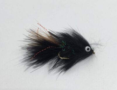 Six (6) - Montana Mouthwash Black Streamer- Strike Fly Company