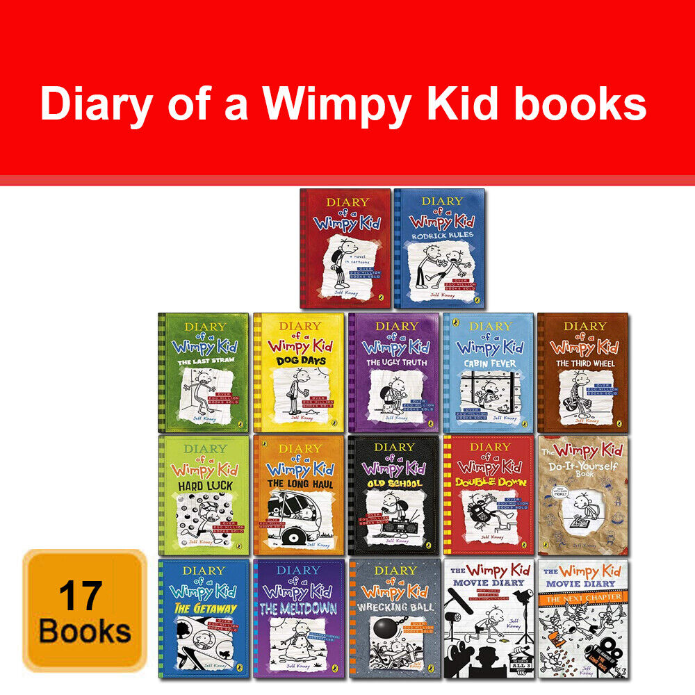 Diary of a Wimpy Kid Series Books 1 -13 Collection Set (Rodrick Rules, Dog  Days, Cabin Fever, Hard Luck Double Down, The Getaway, The Meltdown