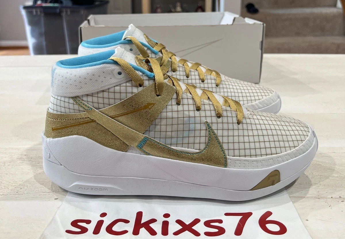 Nike KD 13 EYBL White Sz 9 12.5 EUR 42.5 47 DA0895 102
