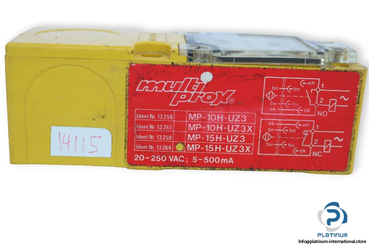 TURCK MP-15H-UZ3X INDUCTIVE PROXIMITY SENSOR_ MP15HUZ3X INDUCTIVE SENSOR - Image 2 of 2