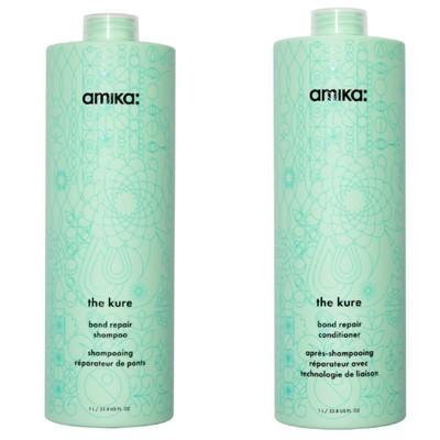 Amika The Kure Bond Repair Shampoo & Conditioner 1000ml (Pumpen enthalten)