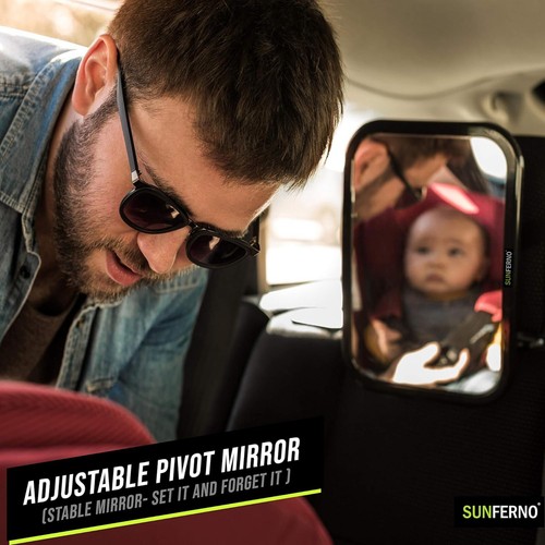 Car Baby Monitor Mirror Rear Facing CarSeat Fully Adjustable Shatterproof Safety - Picture 4 of 8