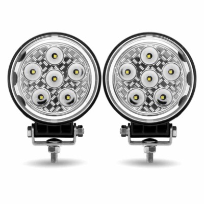 TRUX TLED-U102 4.5'' RADIANT SERIES ROUND LED WORK LAMPS PAIR COMBO SPOT & FLOOD