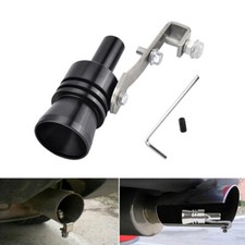 2x XL Aluminum Car Turbo Sound Simulator Whistle Roar Loud Exhaust Pipe Booster
