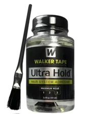 Walker Ultra Hold Hair System Adhesive 3.4oz Bundled with Extra Wig Glue Brush