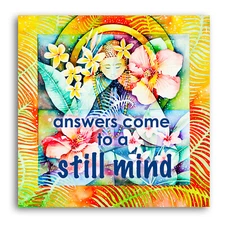 Meditation Canvas Art Print Still Mind - With or Without Message. 4 Sizes.