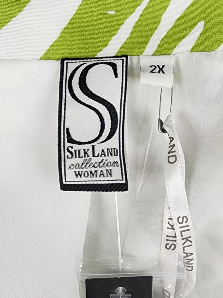 Jaqueta feminina Silk Land 2X padrão zebra verde strass anos 90 retrô vintage - Imagem 4 de 4