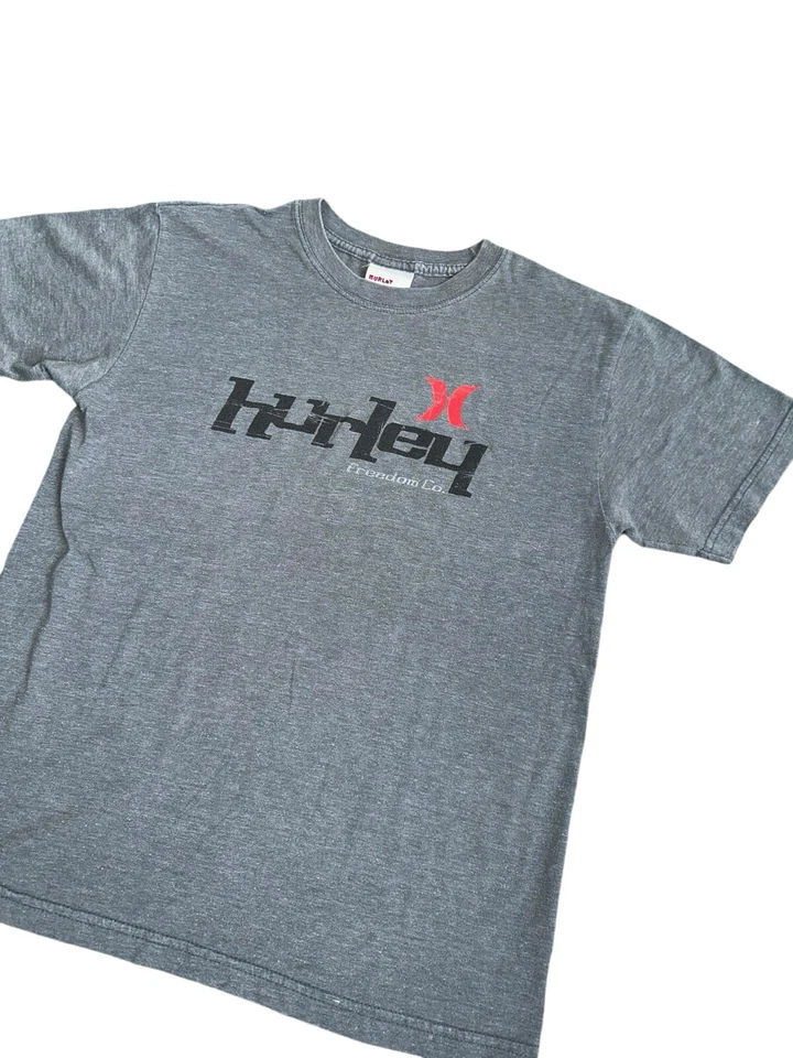 Vintage 90s Hurley International Boys T Shirt Grey Faded Skater Youth Size L Foto 4 de 4