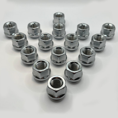 M12x1,5 offene Radmuttern (silber) x 16 für Ford C-MAX alle Modelle