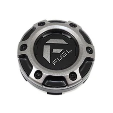 Fuel Gloss Black Gray Center Cap 3-1/4"OD Snap-In Open-End Closed-End 1004-68GD
