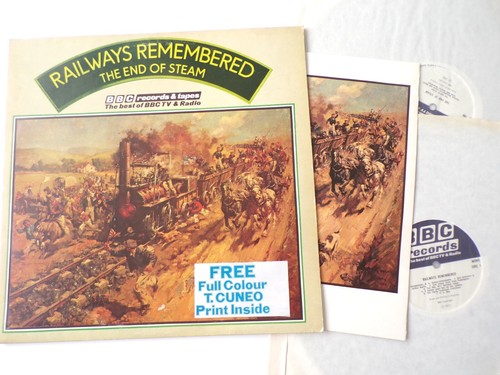 RAILWAYS REMEMBERED - Steam Trains Sound Effects BBC 2 LP vinyl set WITH PRINT