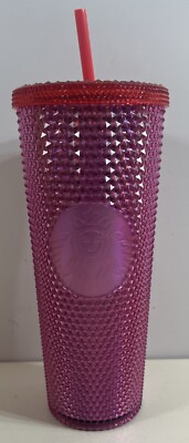 Disney World 2024 Starbucks Mickey Valentine's Day Pink Tumbler NEW No Straw Top