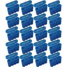 20 BLUE AA AAA BATTERY BATTERY PLASTIC STORAGE CASE HOLDER BOX USA SHIP