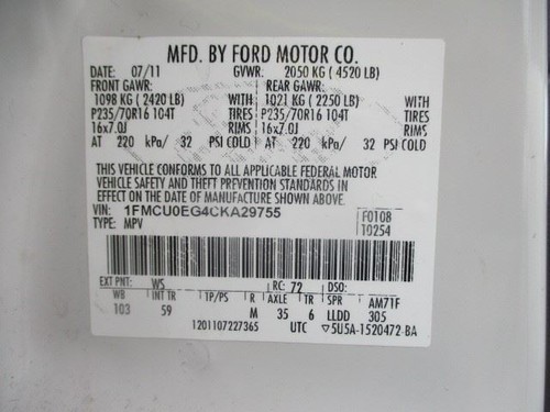 Ford Escape 2012 Alternator 9L8Z10346A 0106 - Picture 6 of 24