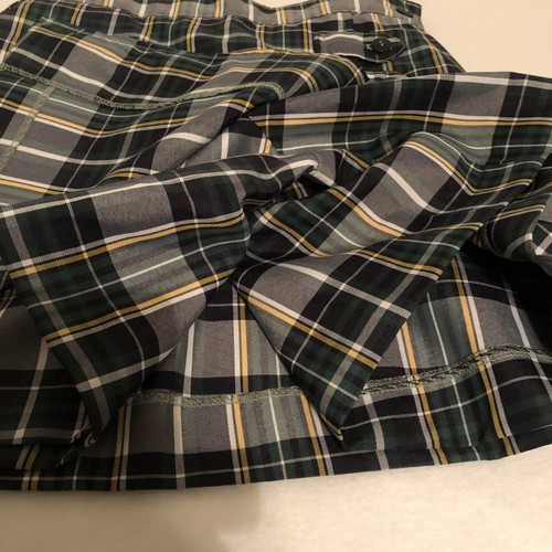 School Uniform Skirt Shorts Dennis Blue Plaid - Picture 2 of 9
