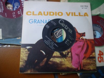 7'' CLAUDIO VILLA GRANADA ORA PIU' CHE MAI COVER FORATA VG+