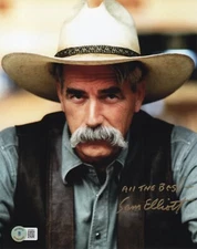Sam Elliott THE STRANGER Autographed Signed BIG LEBOWSKI 8x10 Photo Beckett BAS
