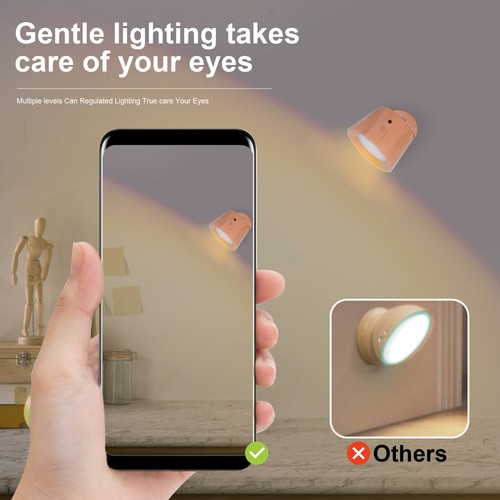 LED Magnetic Wall Lamp USB Rechargeable Indoor Wall Light with Remote Control - Picture 4 of 12