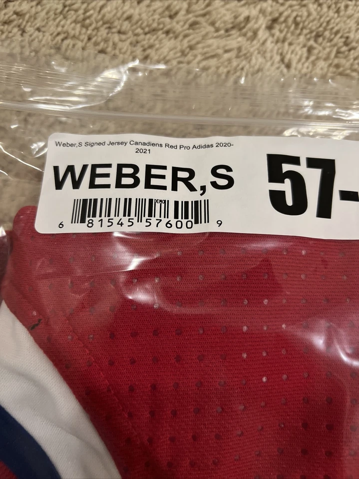 Футболка канадская Shea Weber с автографом красная профессиональная Adidas 2020 с сертификатом подлинности - Изображение 2 из 4