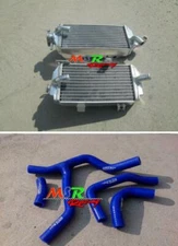 Aluminum Radiator & BLUE Silicone Hose for Honda CRF 450 CRF 450 R 2013 2014