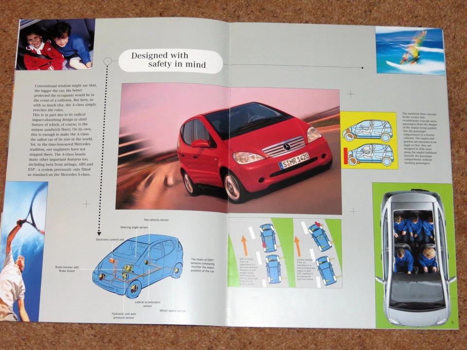 1998 MERCEDES BENZ A CLASS Sales Brochure - Classic Elegence Avantgarde - Image 3 of 4