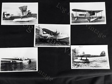 Lot of 5 Vintage B W Aircraft Photos Grouping A-114 Seaplanes