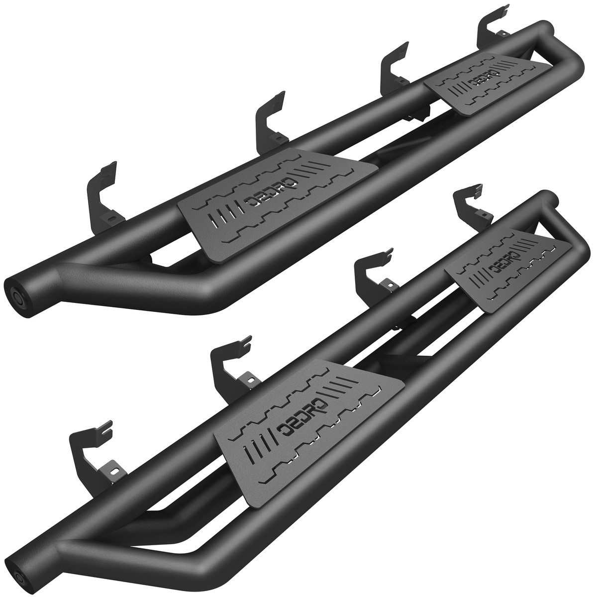 7" Raptor Style Nerf Bars For 2019-2026 Chevy Silverado/GMC Sierra 1500 Crew Cab – Matte Black - View #2