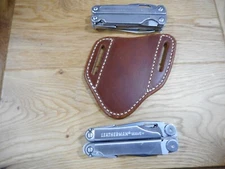 Leatherman Wave Golden Brown Buffalo leather quick draw sheath. Sheath only.