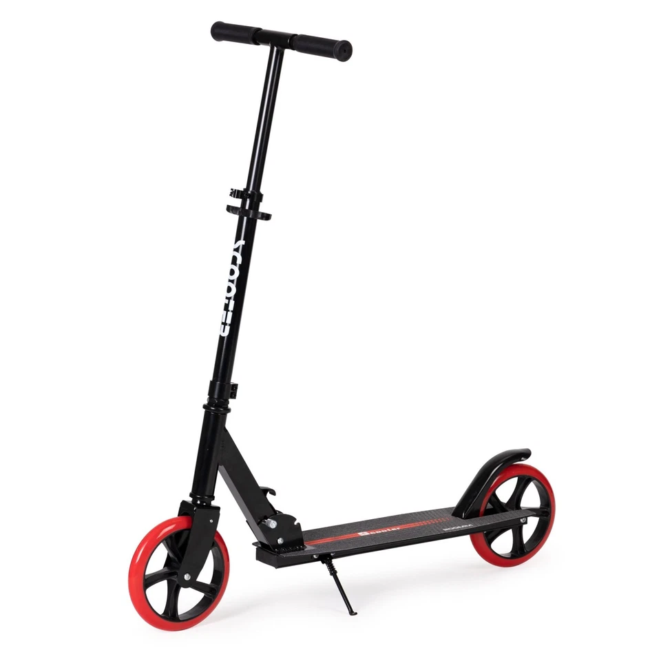 Kinder Roller klappbar – Aluminium City Scooter mit großen Rädern – Schwarz - Bild 3 von 4