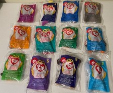 Vintage TY Teenie Beanie Babies 1998 All Tags Complete 12 Pc Set NIP McDonalds