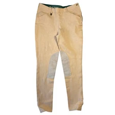Royal Highness Tan Breeches Riding Pants Equestrian Suede 30L Horse Back Outdoor