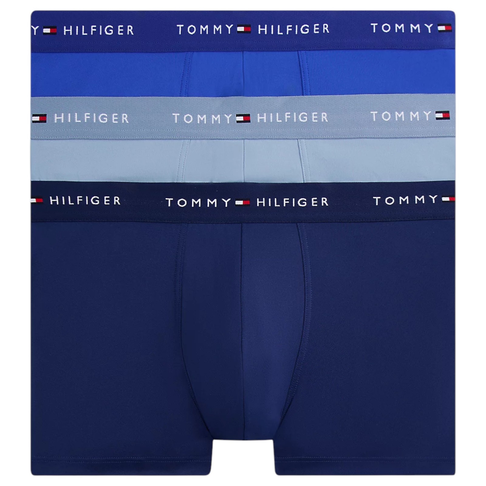 Tommy Hilfiger Men's Microfibre Trunks 3-Pack: Blue, Navy, Grey