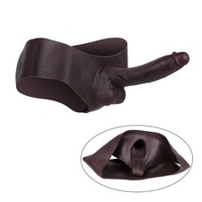Male Strapon wearable Sleeve Silicone Hollow Pants Men Penis Extender Enlarger