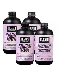 Bleach London Pearlescent Shampoo & Conditioner 250ml x4 | Pastel Hair Care 12.85 per litre