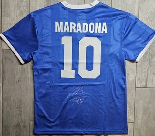 Diego Maradona Signed 1986 Argentina Away Jersey Icons COA AUTHENTICATED