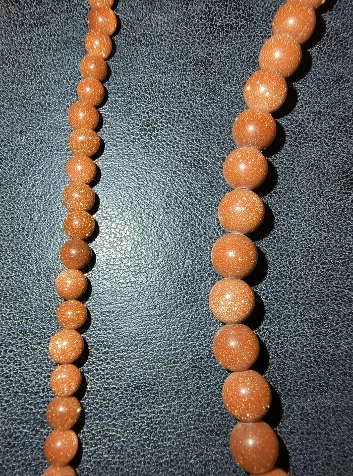 Lote para hacer joyas estilo boho pulidas redondas de piedra dorada marrón vintage  Foto 3 de 4