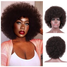 Kavsni Wig 70's Curly Wigs for Black Women Large Bouncy Fluffy Afro Kinky Wig...