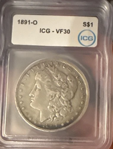 1891-O Morgan Silver Dollar ICG VF30