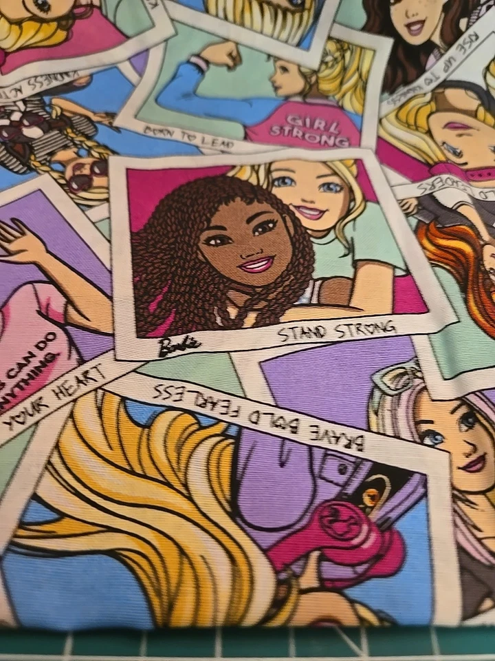 Riley Blake Barbie Mattel Fabric By The 1/2 Yard I Can Be Craft Quilt New Cotton - Image 3 of 4
